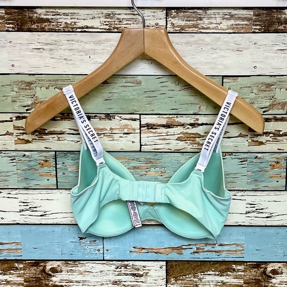 Victoria's Secret T-Shirt Lightly Lined Full Coverage Bra in Mint Teal Size 32DD - Picture 4 of 4